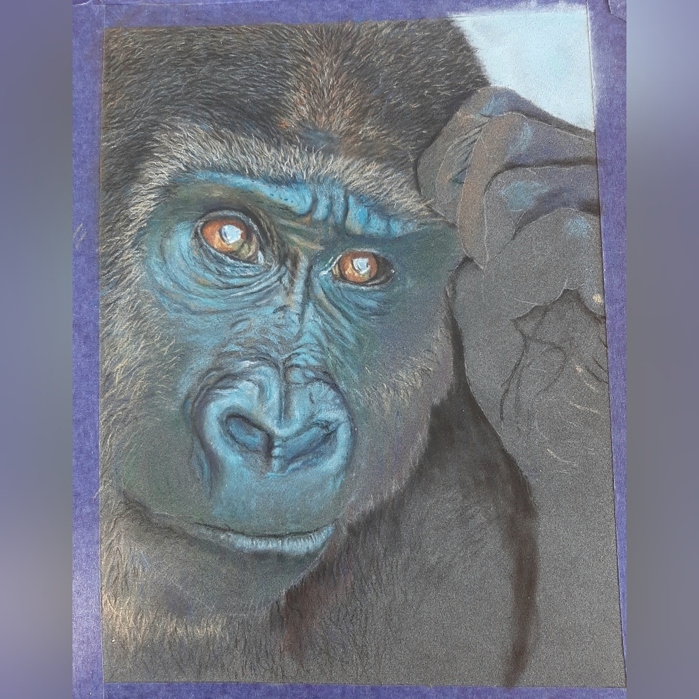 Gorilla portrait work in progress